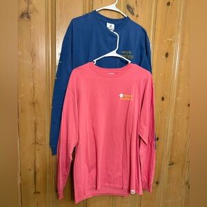 Simply Southern Blue & Pink Long Sleeve Shirts (2 shirts)